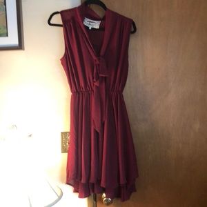 Pink Martini large red tie neck dress